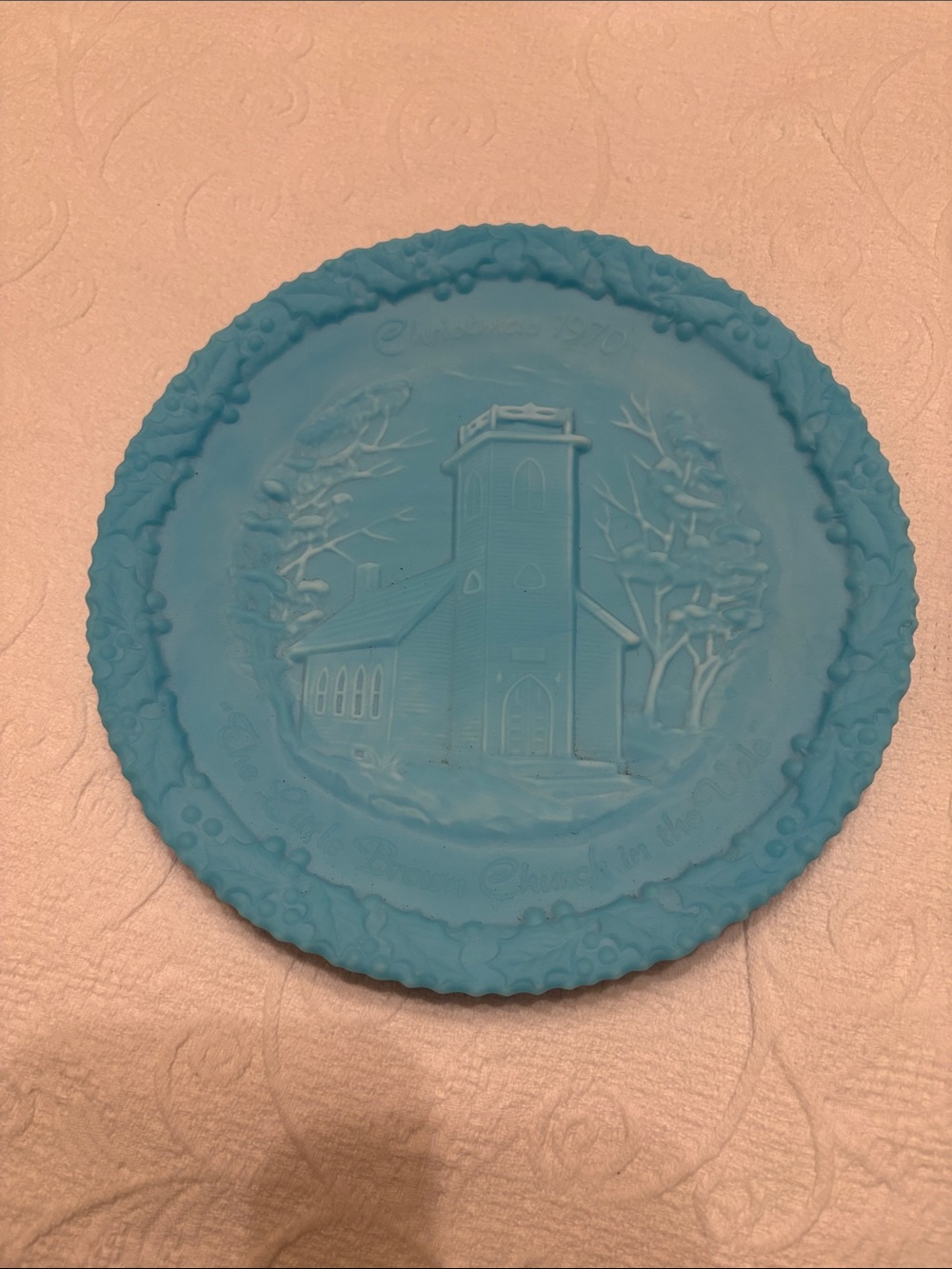 Fenton Christmas in America Plate